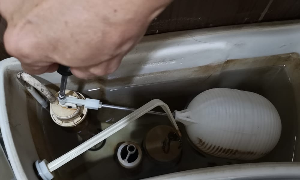 Fixing the inside of a toilet tank