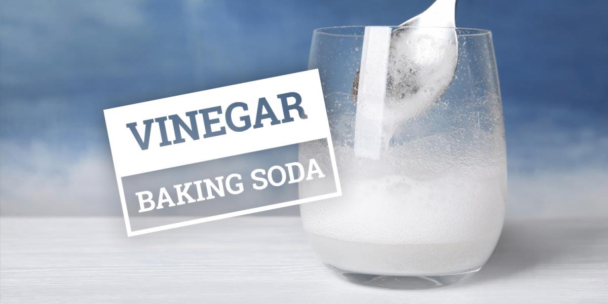 Vinegar and baking soda reaction that helps clear a drain