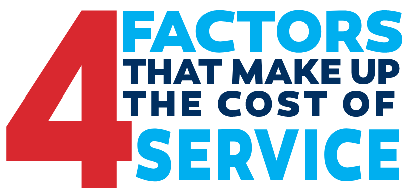 factors that make up the cost of service