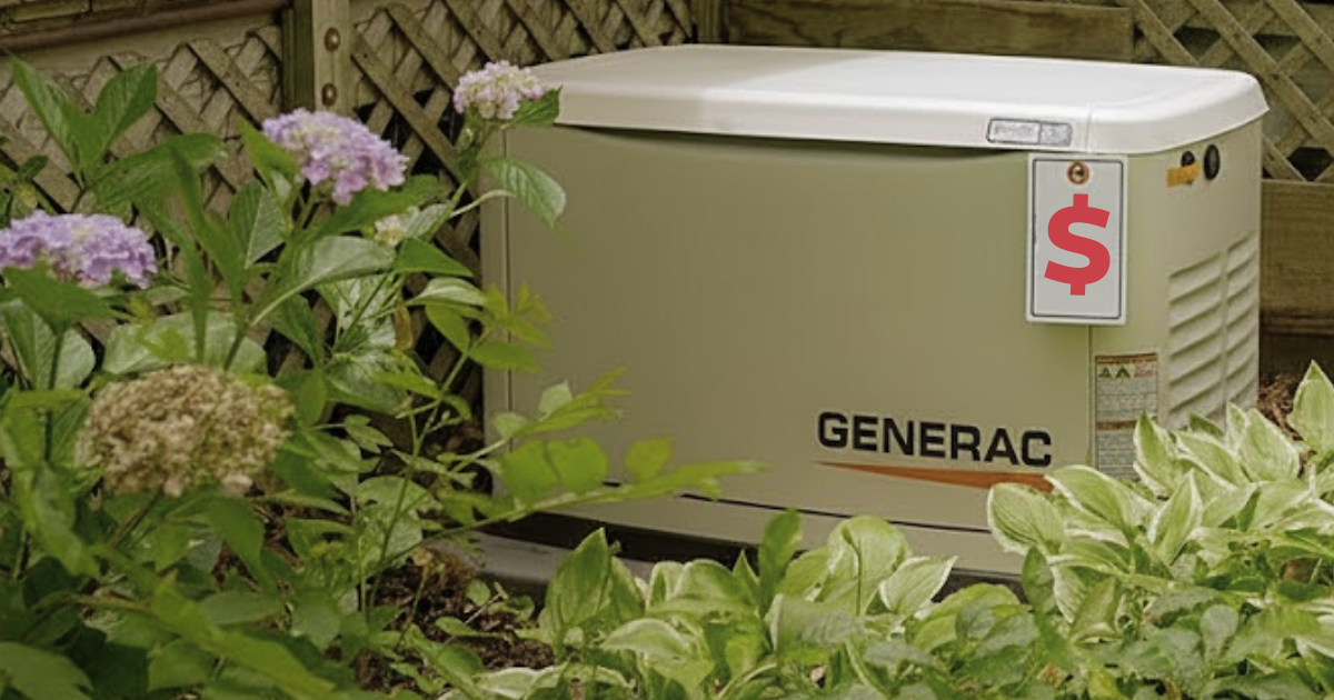 Home generator with price tags