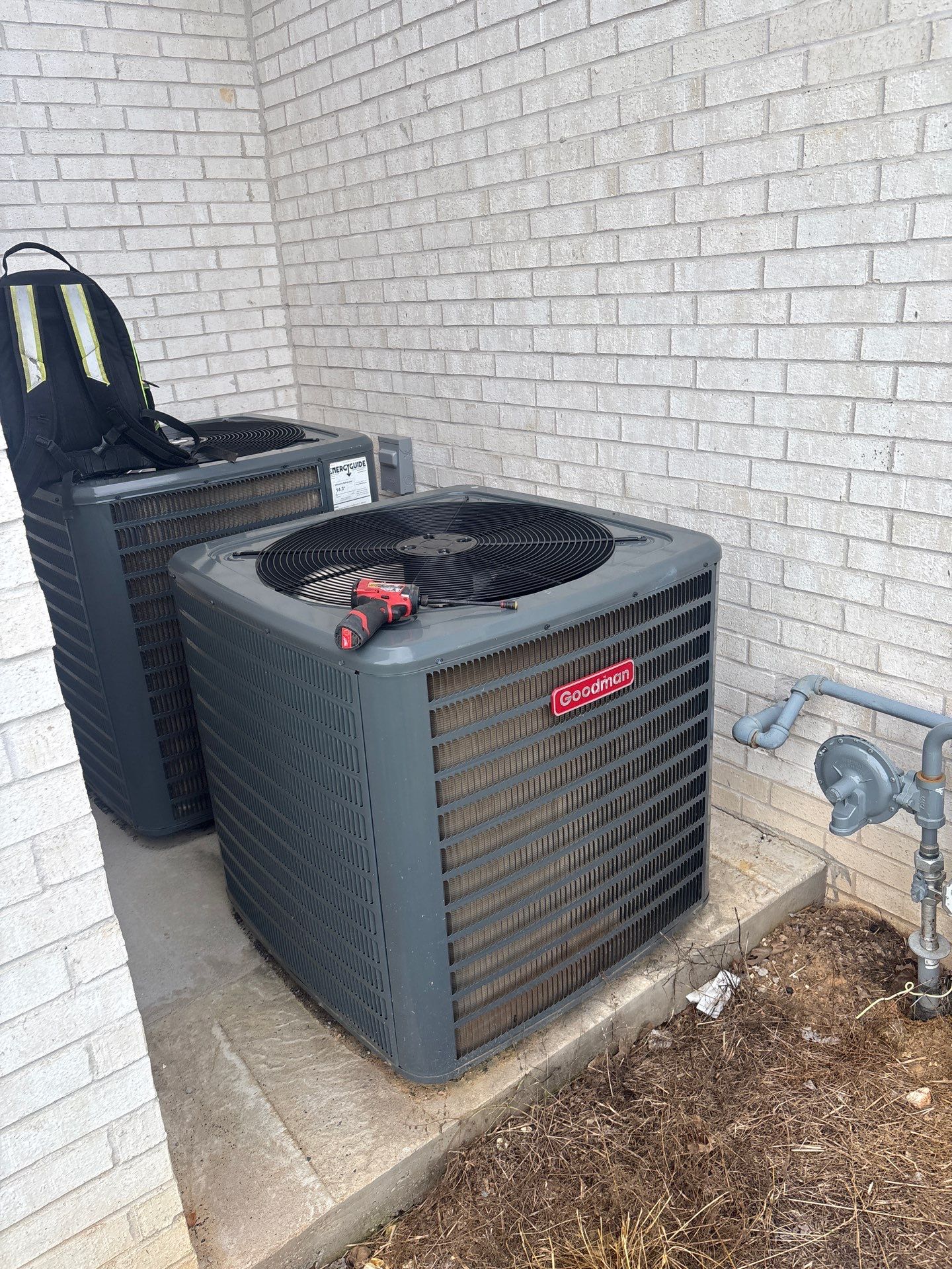 Goodman outdoor AC condenser units serviced by Paschal in Springdale, AR